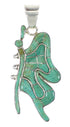 Turquoise Sterling Silver Butterfly Pendant AX95484